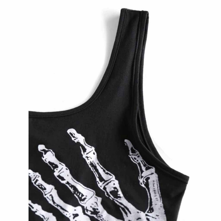 Women's skull print vest