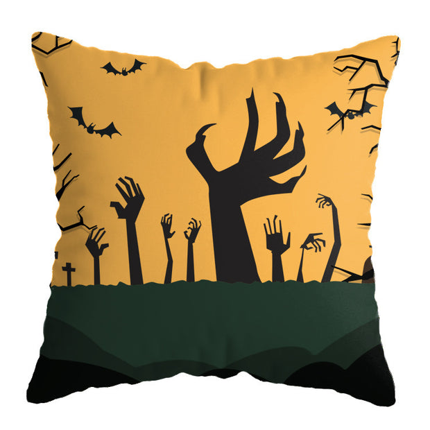 Linen Skull Halloween-inspired Nightmare Xmas Pillow Cover *29 Styles