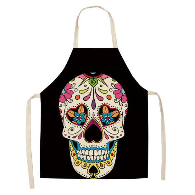 Creative Cotton And Linen Skull Series Apron *26 styles