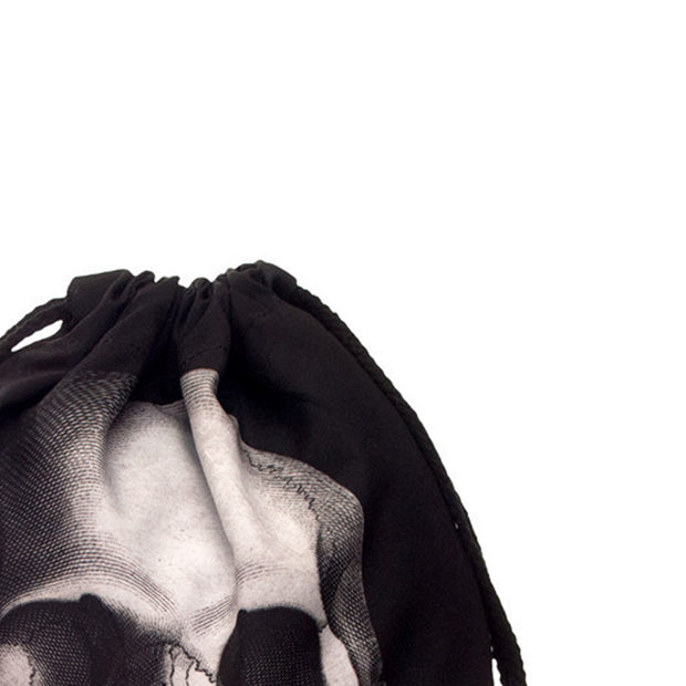 Cool 3D Digitally Printed Skull Drawstring Bag/ Backpack