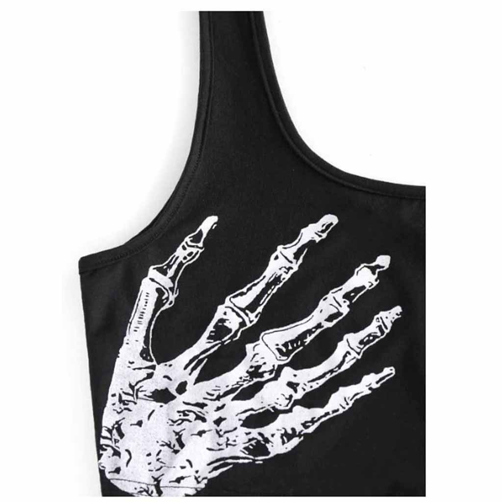 Women's skull print vest