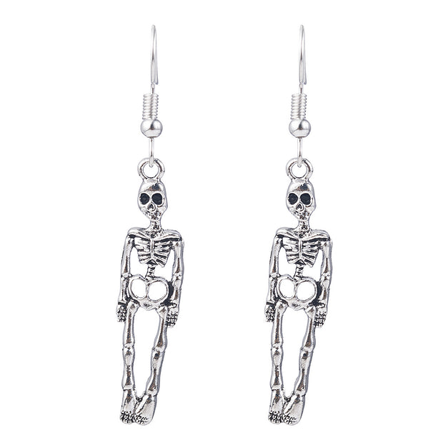 Skeleton Skull pendant earrings