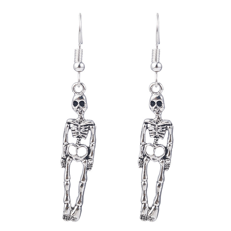 Skeleton Skull pendant earrings