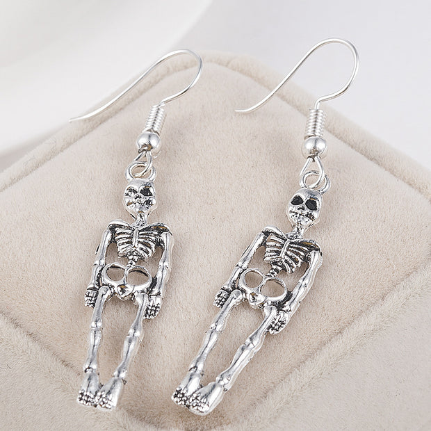 Skeleton Skull pendant earrings