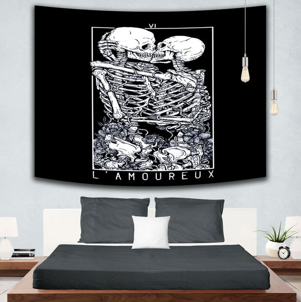 Skull Hanging Painting Bedroom Wall tapestries'