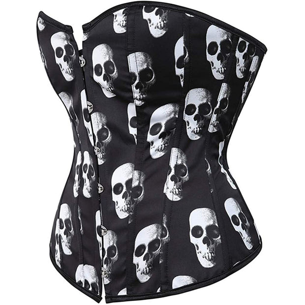 Women's Fashion Simple Skull Printed corset Shapewear