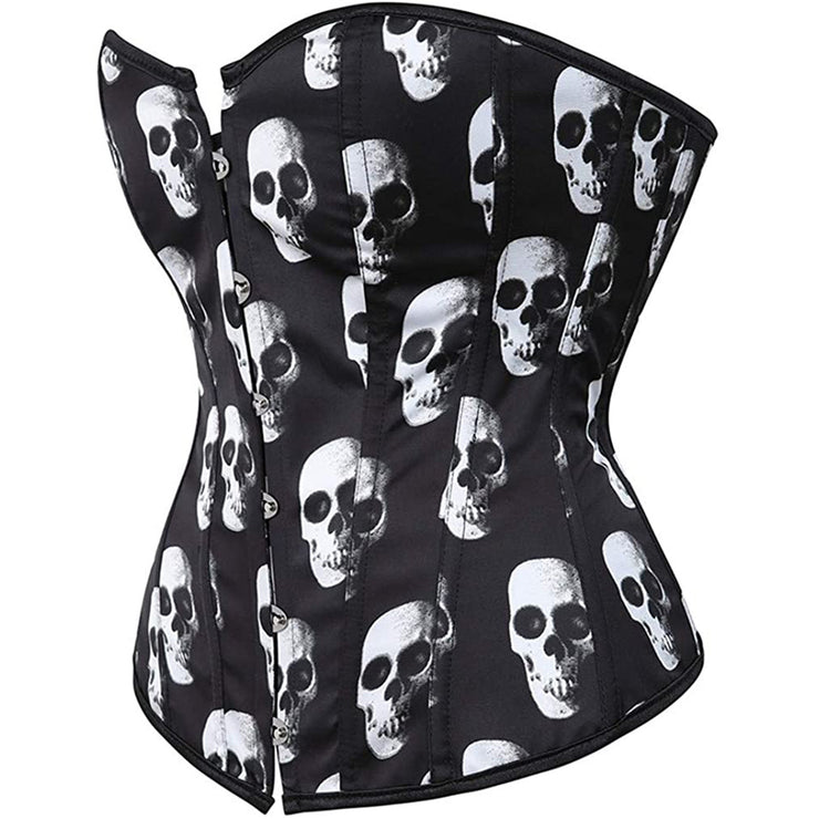 Women's Fashion Simple Skull Printed corset Shapewear