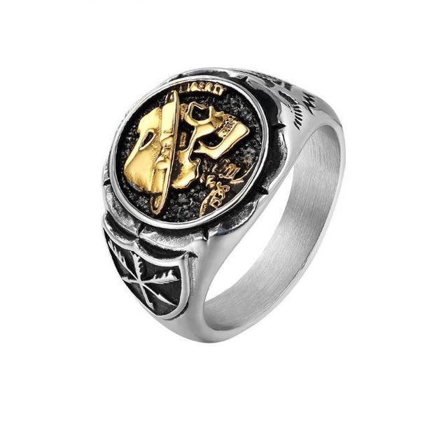 Retro Punk Skull Men's Ring