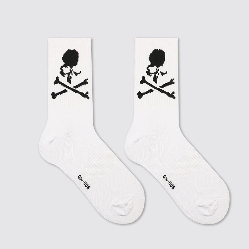 Fashion Black And/ Or White Skull Socks