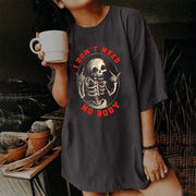 Women's Short Sleeved Vintage T-shirt Skull Print High Street Fashion *14 Styles