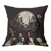 Linen Skull Halloween-inspired Nightmare Xmas Pillow Cover *29 Styles
