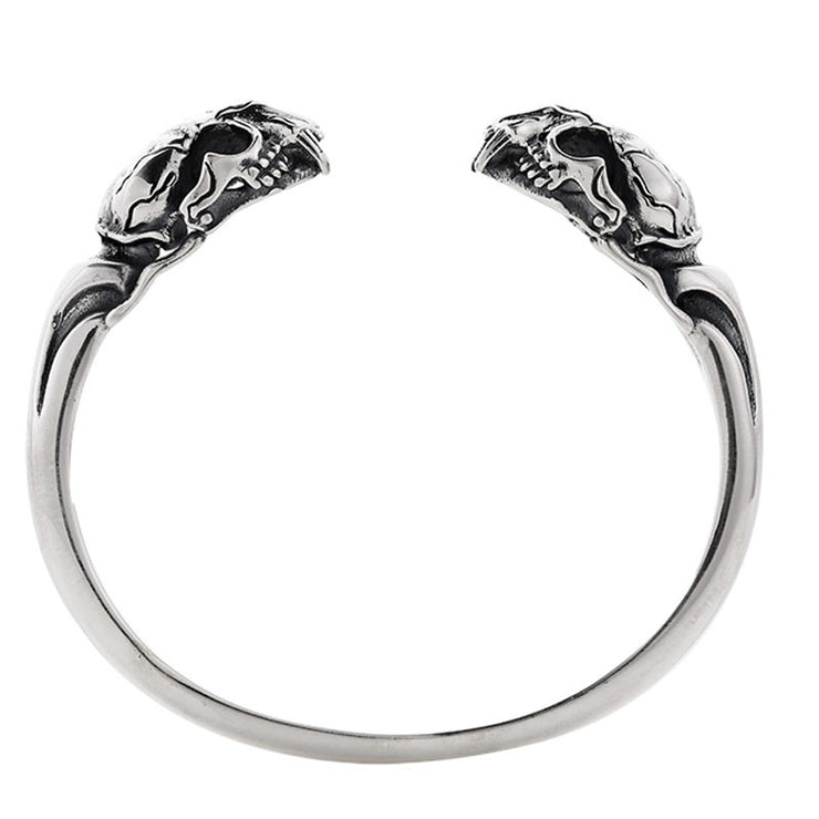Men's S925 Sterling Silver Beast Skull Bracelet