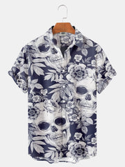 Old School Black and White or Light Blue and White *2 Styles Vintage button-up