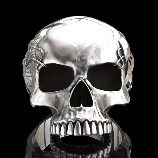 T.S.L Antique Silver Skull Shape Ring