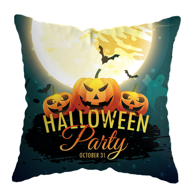 Linen Skull Halloween-inspired Nightmare Xmas Pillow Cover *29 Styles