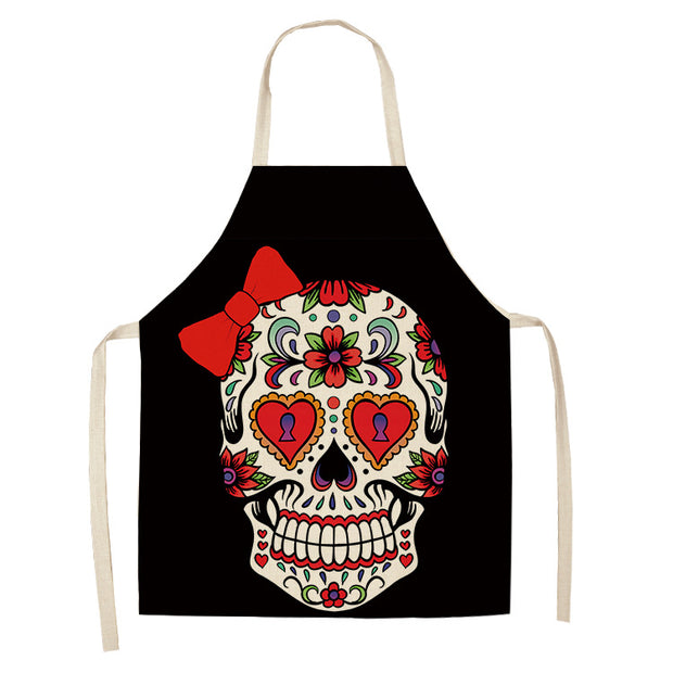 Creative Cotton And Linen Skull Series Apron *26 styles