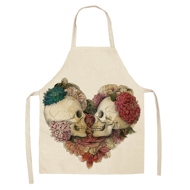 Creative Cotton And Linen Skull Series Apron *26 styles