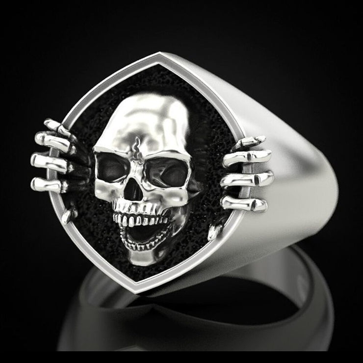 T.S.L. Retro Punk Skull Men's Ring