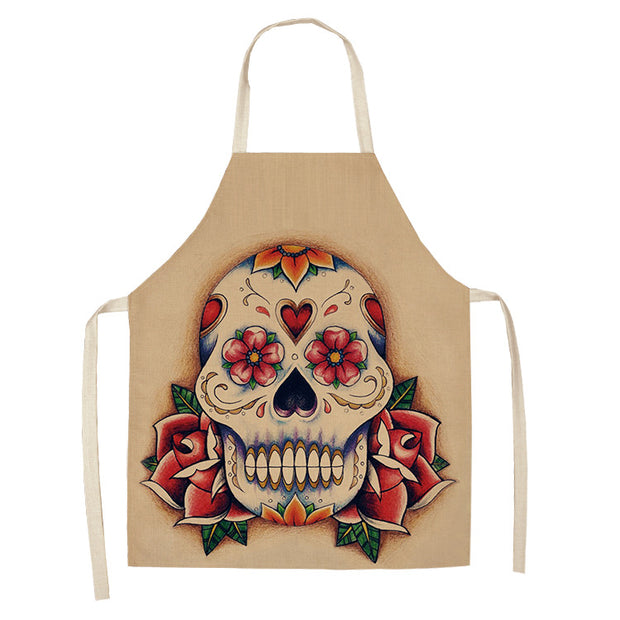 Creative Cotton And Linen Skull Series Apron *26 styles