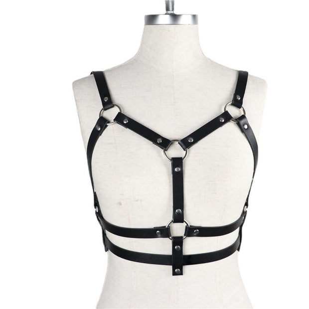 Leather Bondage Underwear Bundled Nightclub Performance Costume