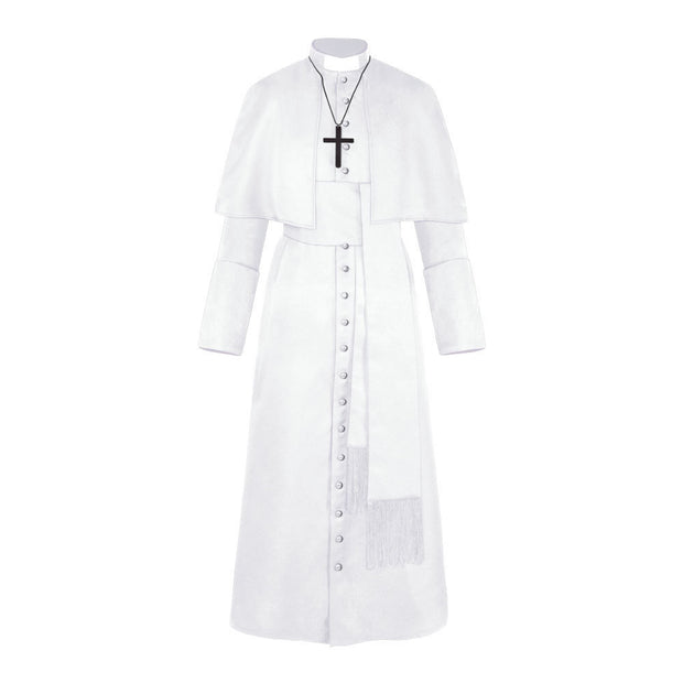Halloween Priest Medieval Retro Cosplay Costume