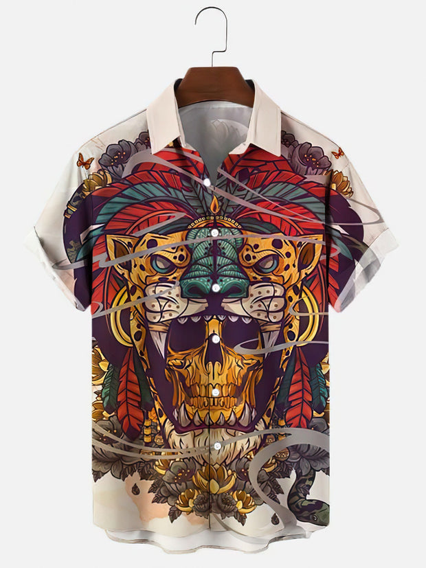 Printed Men's Vintage button-up Shirt *12 Styles
