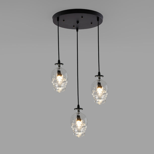Retro Industrial Style Skull Wine Bottle Wall Lamp