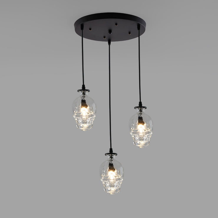 Retro Industrial Style Skull Wine Bottle Wall Lamp