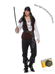 Men's Cosplay Halloween Pirates Of The Caribbean Costume