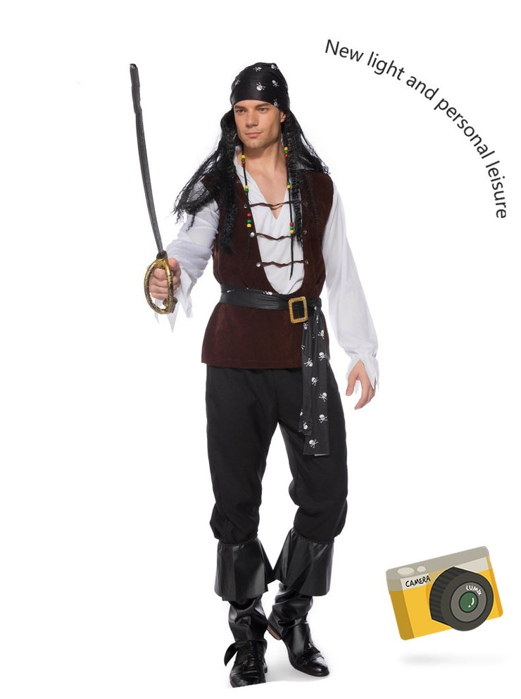 Men's Cosplay Halloween Pirates Of The Caribbean Costume