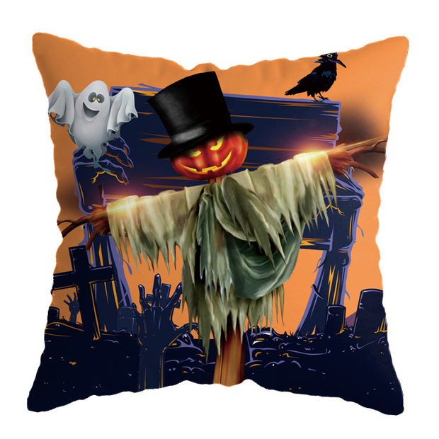 Linen Skull Halloween-inspired Nightmare Xmas Pillow Cover *29 Styles