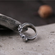 925 Thai Silver Carved Skull Ring