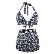 Women's two-piece Skull printed Bikini set