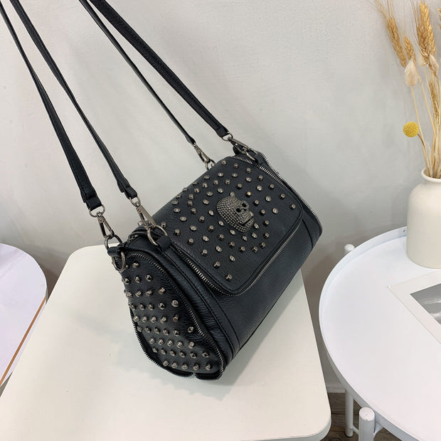 Skull Bag Rivet Large Capacity Shoulder Bag Pillow Bag