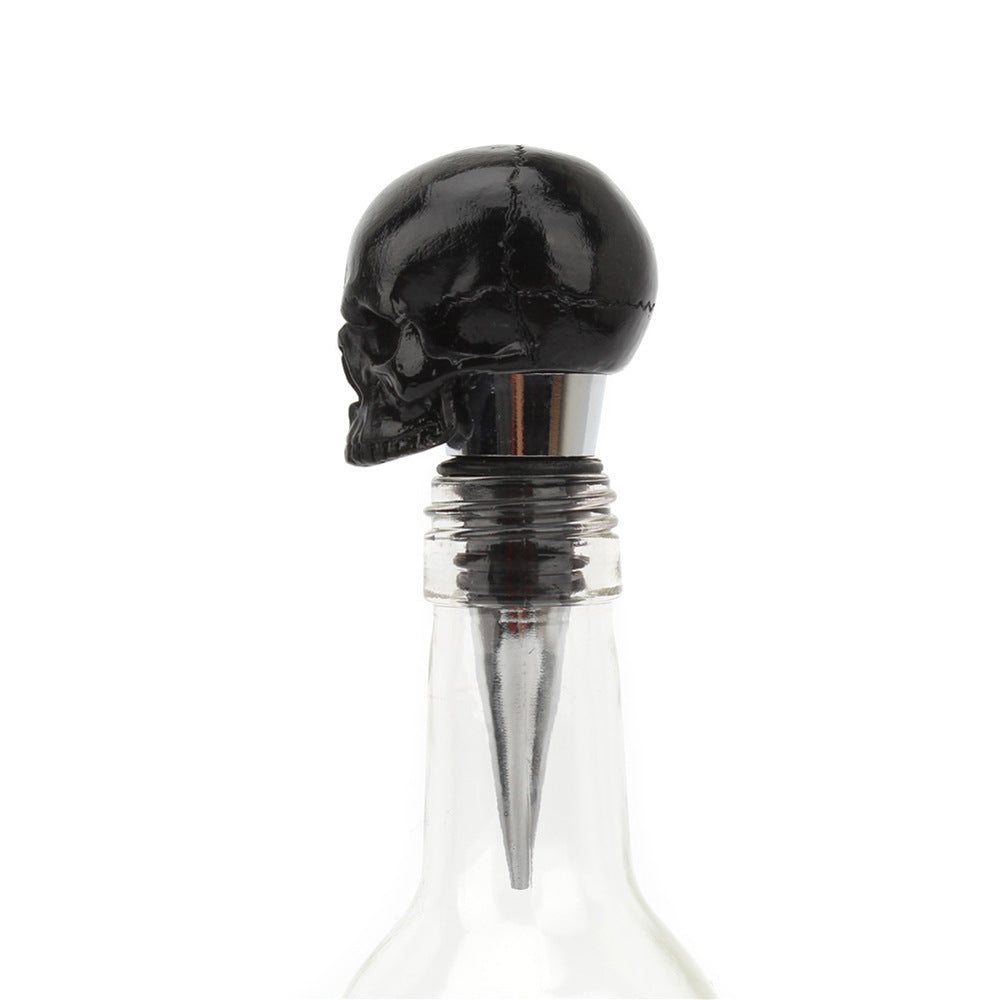 Three-dimensional Black Skull Wine Stopper Ghost Head Glass Bottle Stopper