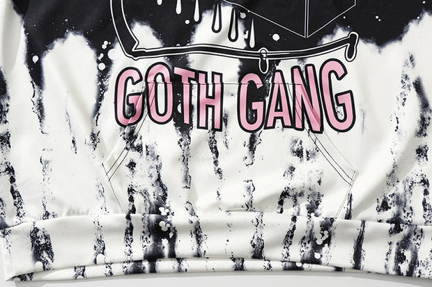 Loose Anti-Social "Goth Gang", Ladies Skull Hoodie