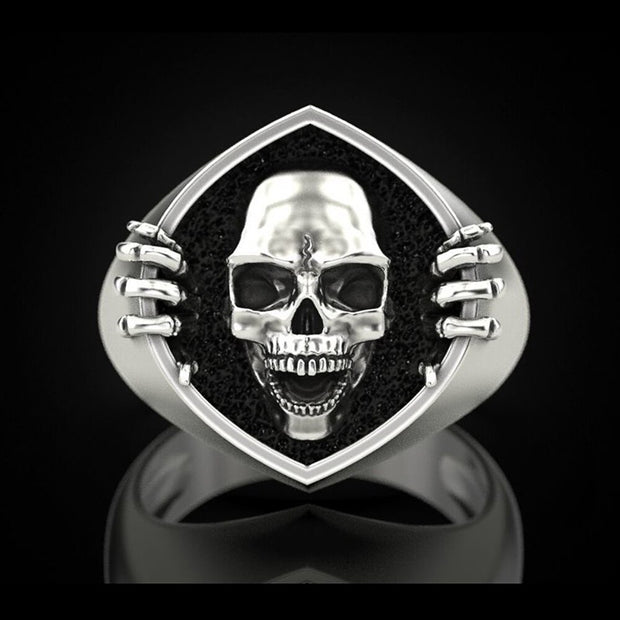 T.S.L. Retro Punk Skull Men's Ring