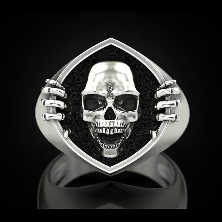 T.S.L. Retro Punk Skull Men's Ring