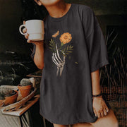 Women's Short Sleeved Vintage T-shirt Skull Print High Street Fashion *14 Styles