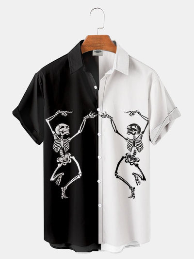 Old School Black and White or Light Blue and White *2 Styles Vintage button-up