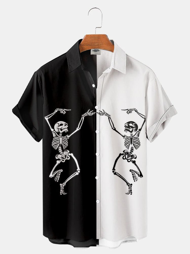 Old School Black and White or Light Blue and White *2 Styles Vintage button-up