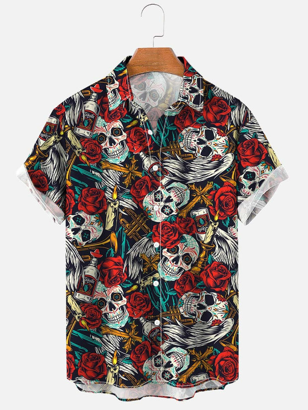 Printed Men's Vintage button-up Shirt *12 Styles