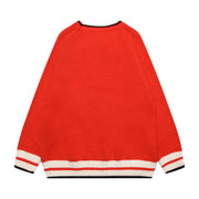 American Skull Jacquard Vintage Design Sweater