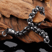 Vintage Titanium Steel Skull Men's Bracelet