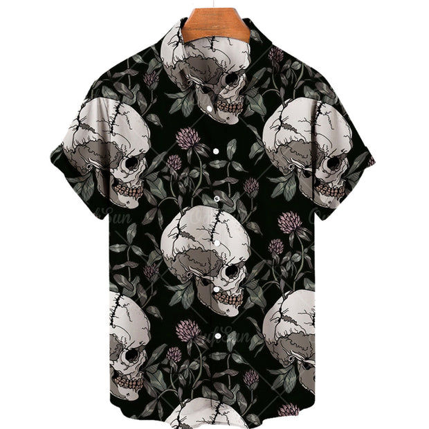 Loose Breathable Vintage  Hawaiian Short-sleeved Shirt *4 Styles