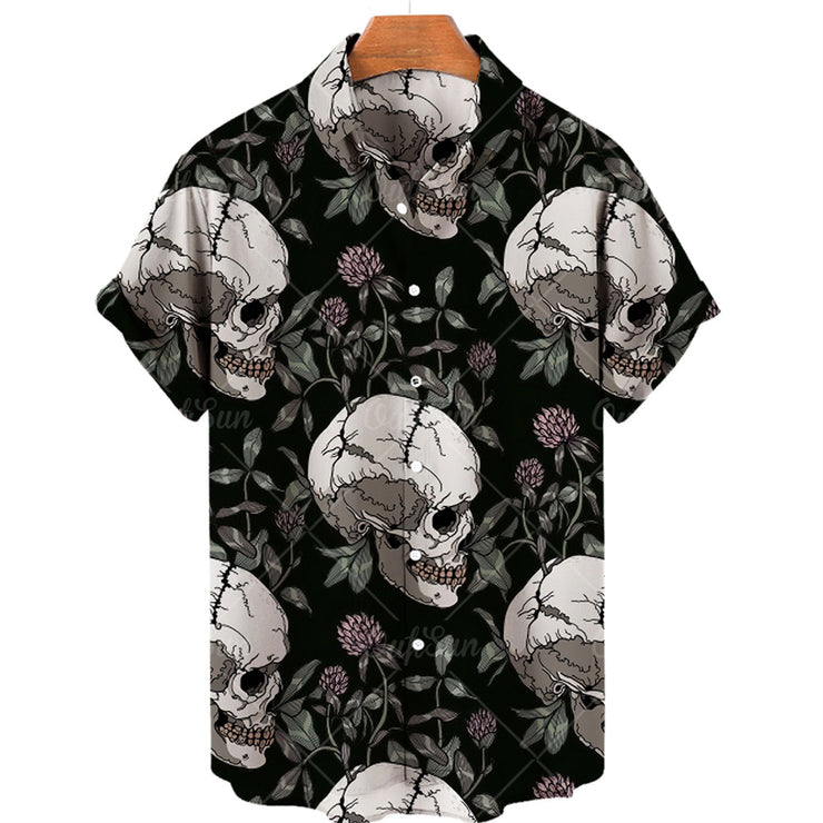 Loose Breathable Vintage  Hawaiian Short-sleeved Shirt *4 Styles