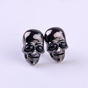 Punk transparent black evil big eyes skull earrings