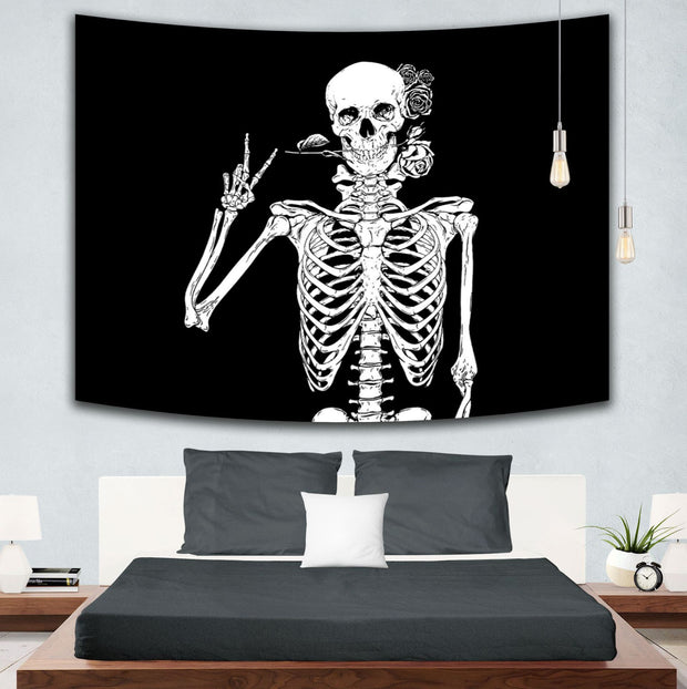 Skull Hanging Painting Bedroom Wall tapestries'