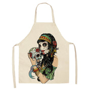 Creative Cotton And Linen Skull Series Apron *26 styles