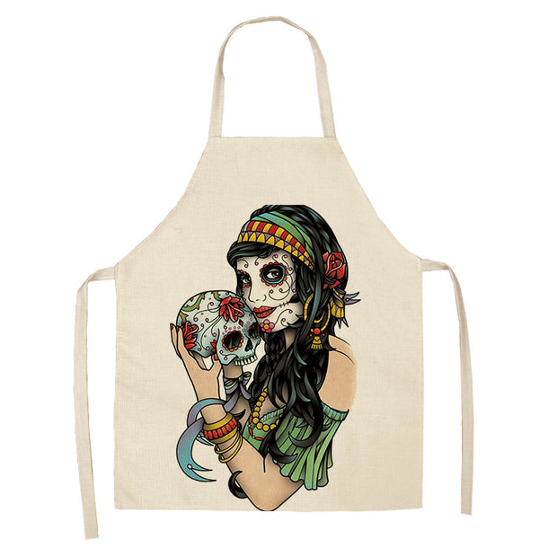 Creative Cotton And Linen Skull Series Apron *26 styles